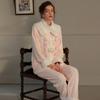 Women’s Plush Sleeping Suits Sexy Thick Velvet Embroidered Outer Robe and Pants Lounge Pajamas Comfortable Clothing
