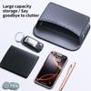 Car Door Organizer Adhesive Storage Holder PU Leather Between Seat Car Organizer For Automotive Vehicle Interior Door Console