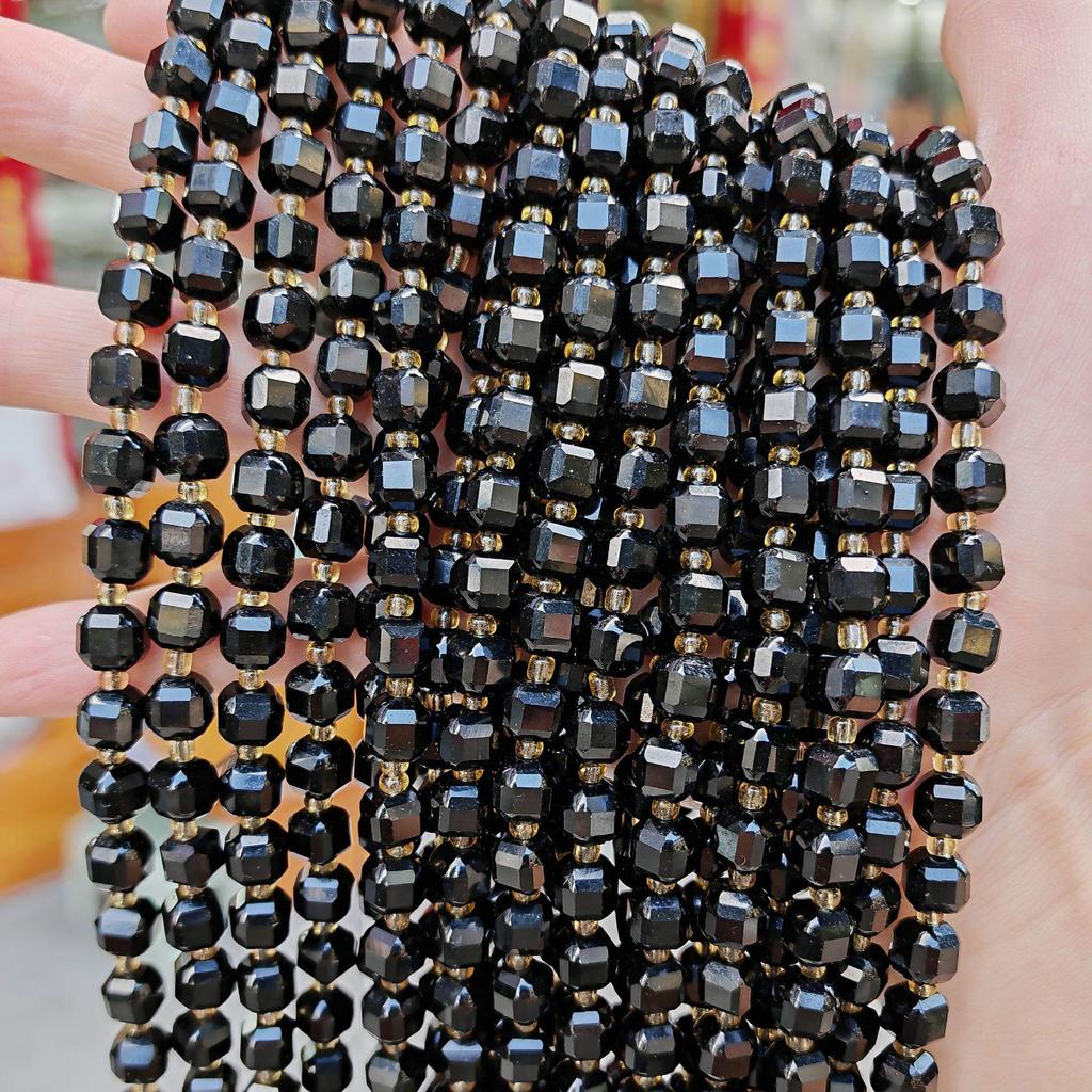 Naturstein Kristall facettierte Würfelperlen - 5,5mm, 7mm & 9mm Größen