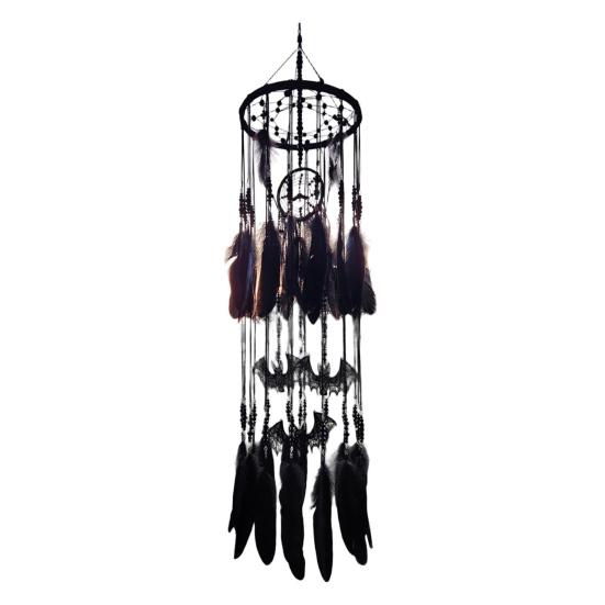 

Готический Ловец снов Черный Ловец снов с подвесками в виде летучих мышей Ведьмин Подвесной Ловец снов для взрослых Украшение для стены, окна спальни 1pc