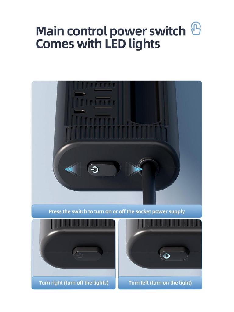 American Standard USB Power Strip: Safe & Durable Converter Plug for US, Mexico, Canada, Taiwan