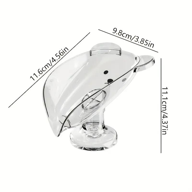 1KS Domácí Bez Vrtání Kreslená Krabička na Mýdlo Pultový Odkapávač Lehká Luxusní Krabička na Mýdlo Koupelnový Přísavkový Stojan na Mýdlo