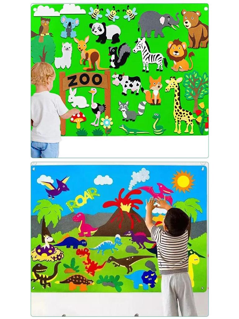 Felt Busy Board for Children's Learning - Kindergarten Felt Toys