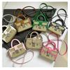 2025 Fashion Rivet Woven Straw Handbag - Versatile Trendy Shoulder & Crossbody Beach Bag