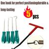 5 Stück professionelles Öldichtungs-Ausbauwerkzeug, rotes T-Griff-Federhakenwerkzeug, Mini-Haken-Set, Dichtungsabzieher in Spezialform, Kfz-Dichtungsabzieher