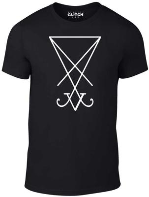 Lucifer Sigill T-shirt Herr Dam T-shirts Topp - Rolig T-shirt Herr Dam T-shirts Topp Satan ockult religion mode skräck Djävulen