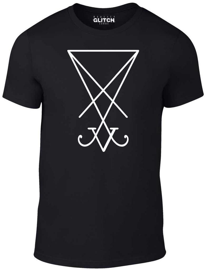 Lucifer Sigil T-Shirt Mens Womens Tees Top - Funny T Shirt Mens Womens Tees Top Satan Occult Religion Fashion Horror Devil