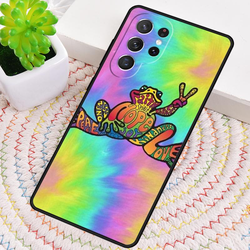 Frong Froggy Art Groovy Hippie Phone Case for Samsung Galaxy Note 10 Pro S26 Ultra S23 S24 FE S25 S21 S22 PLUS Shockproof Cove