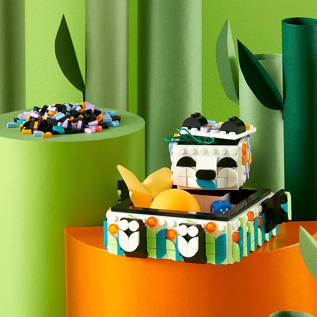 Tăviță Panda Drăguț LEGO Dots 41959, Blocuri de Jucărie, Cadou, Bijuterii, Meșteșuguri, Băieți și Fete, Vârste 6 ani și Peste