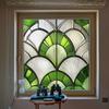 Floral Pattern Static Window Stickers Glass Block Design Decorative Sticker  Home Decoration