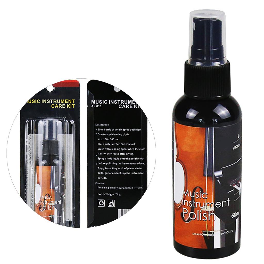 Musical Instrument Care Spray Universal Crack Prevention Polishing Guitar Cleaning Spray for Piano