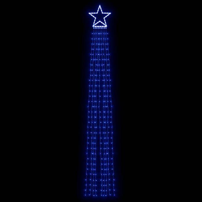 VidaXL Guirlande de Sapin de Noël 320 LED, Guirlande Lumineuse d'Arbre avec 8 Modes, Décoration de Fenêtre de Fête Mariage, 356925