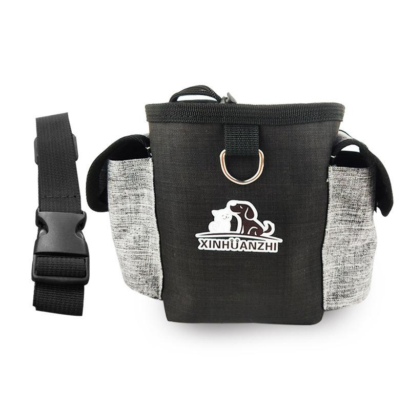 Dog Treat Pouch Easily Carries Kibble and Toys Built-In Poop Bag Dispenser Waterproof Fabric Professional Pet Training Waist Bag