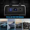 12-24V Cigarette Lighter Socket Splitter 3 in1 Waterproof 3.1A Dual USB Charger Socket Panel LED Voltmeter for Car Boat Truck