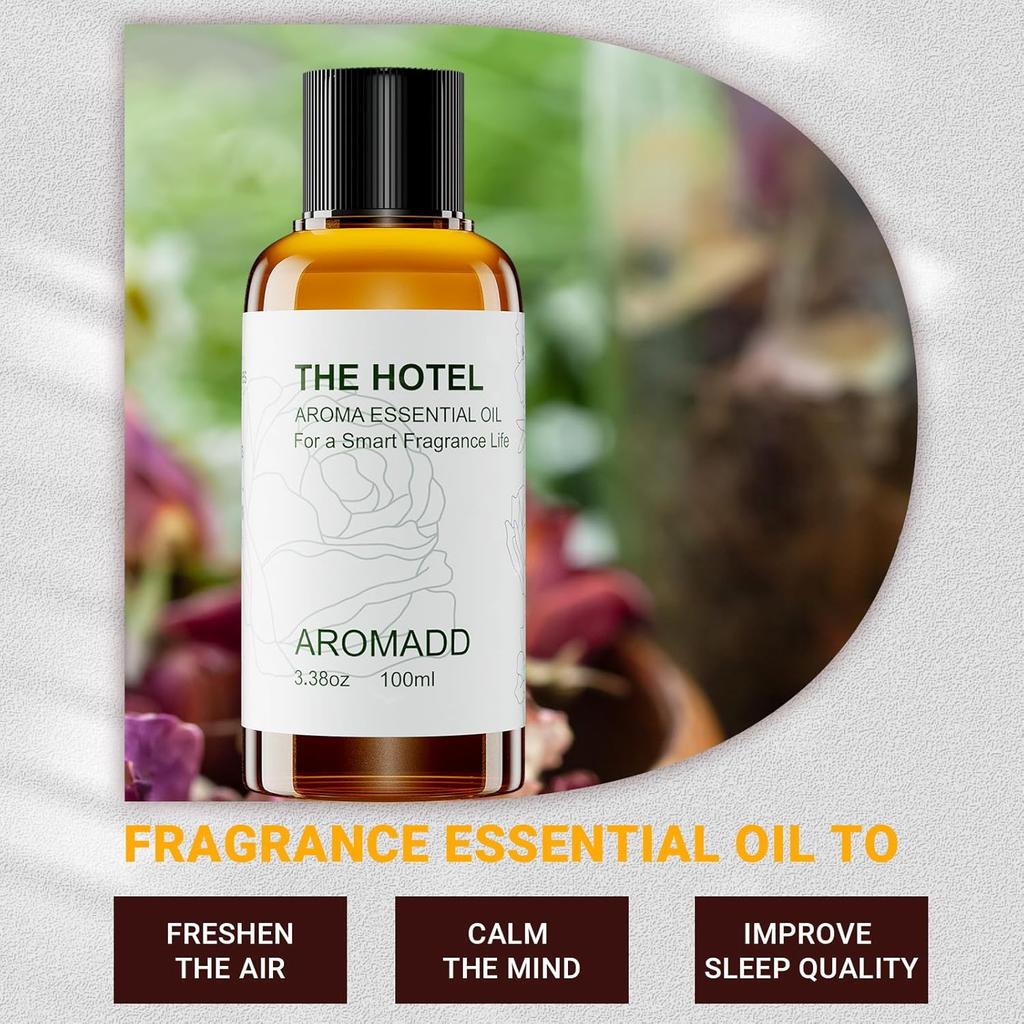 Aromadd Hotel Scents Diffuser Oil The Hotel, Luxury Essential Oils for Waterless Diffuser, Aromatherapy Hotel Diffuser Oil for Home & Office,