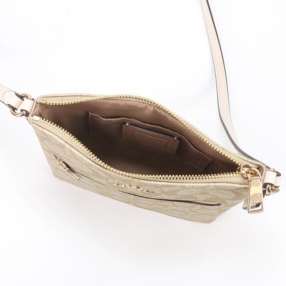 Coach Tasche FCS182 CS182 Helles Khaki x Kreide Luxus beschichtetes Canvas recyceltes Leder Mini Rowan Aktentasche Damen [Coach] (Schultertasche) [Outlet-Produkt]