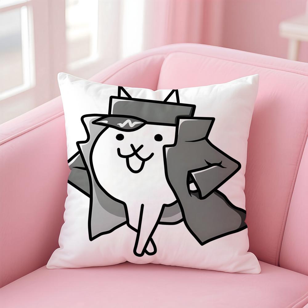 Anime T-The B-Battle Cats Cushion Cover Comfortable Reversible Pillow Cover Ideal for Car Sofa Bedroom & Beyond