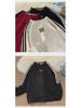 Men's Retro Striped Suede Sweatshirt – Round Neck Pullover for Spring & Autumn