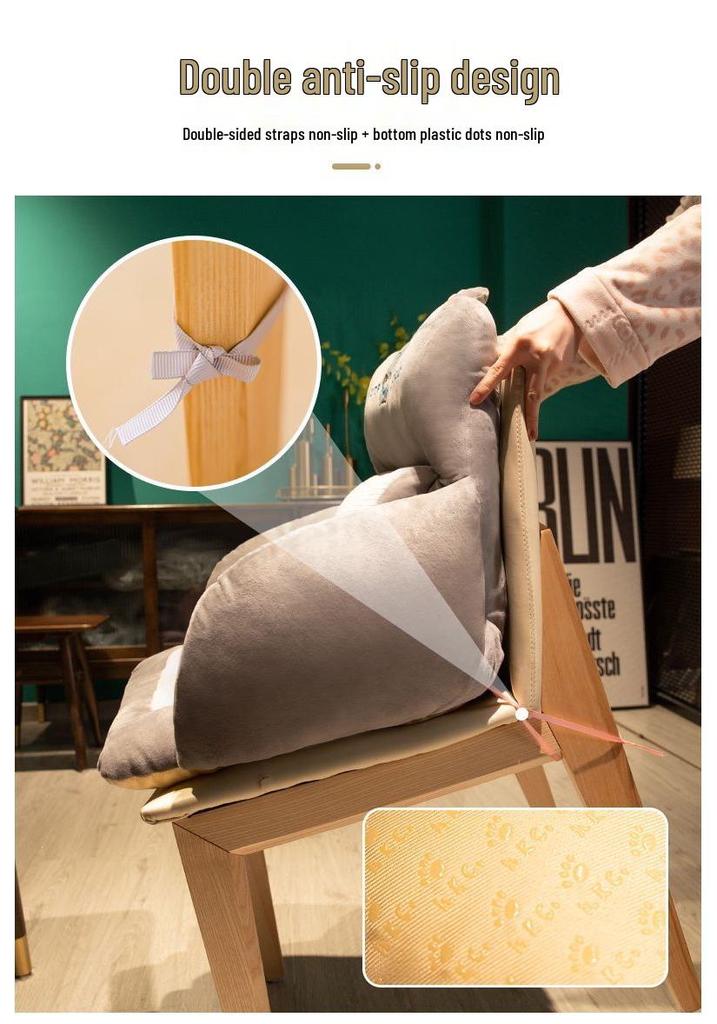 Ergonomic Lumbar Support Seat Cushion for Office & Dorm Chairs