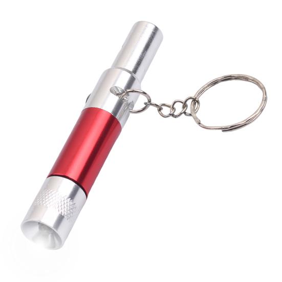 Whistle Flashlight Keychain Mini LED Light with Key Ring Compact Emergency Whistle Torch for Outdoor Hiking Camping