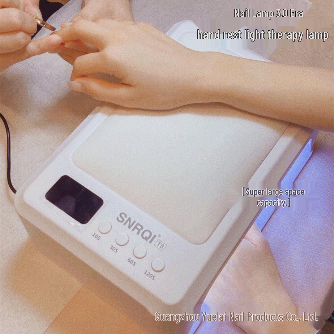 

T8B Double-Hand Rest Light Therapy Lamp: High-Power Quick-Drying Wearable Nail Lamp for Nail Polish.