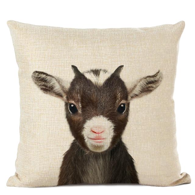 Cute Baby Animals Cushion Cover Home Decor Bunny Donkey Fox Decorative Pillows Pillow Case Baby Room Decoration