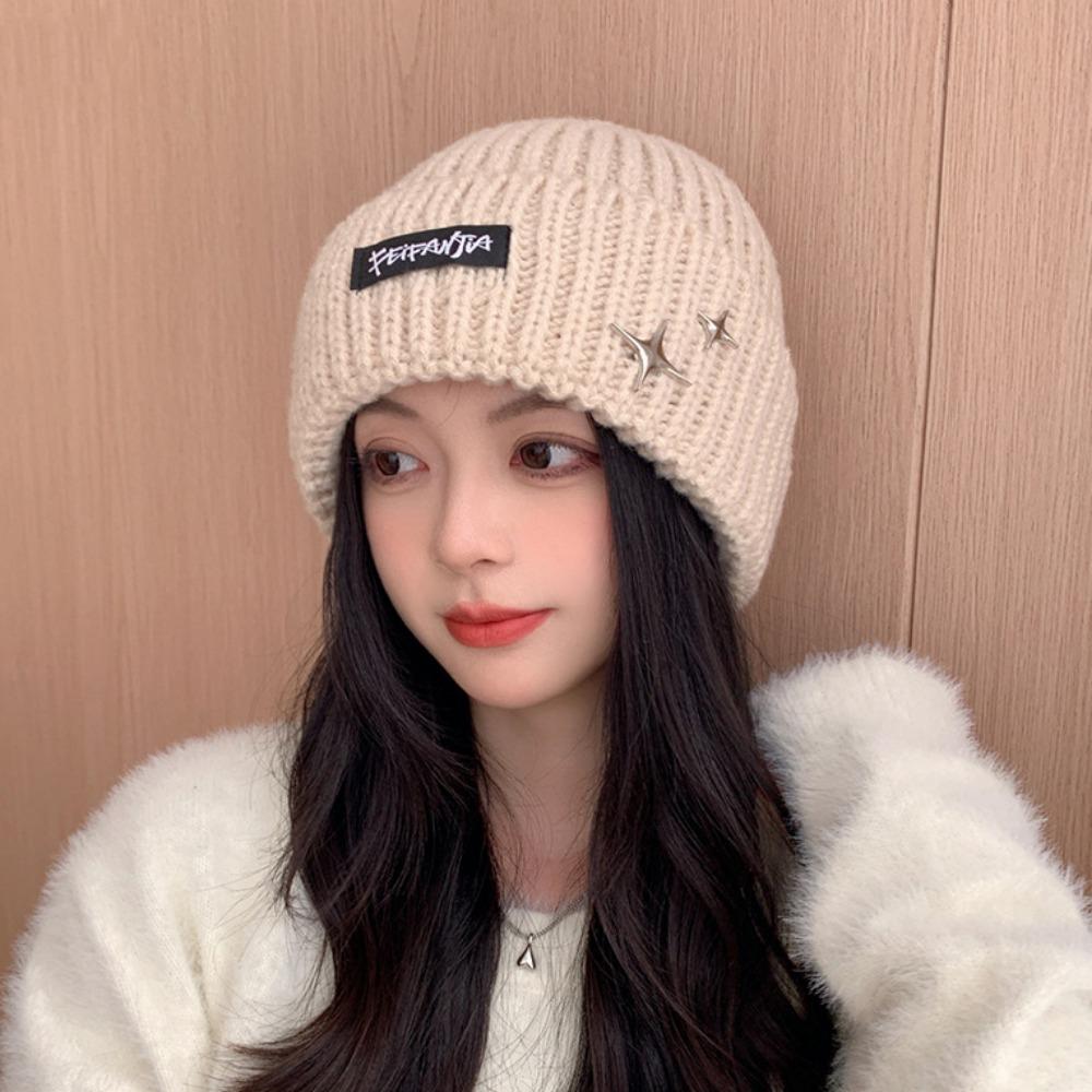 Solid Color Winter Autumn Hats Keep Warm Female Beanie Caps Warmer Bonnet  For Women/Men/Students