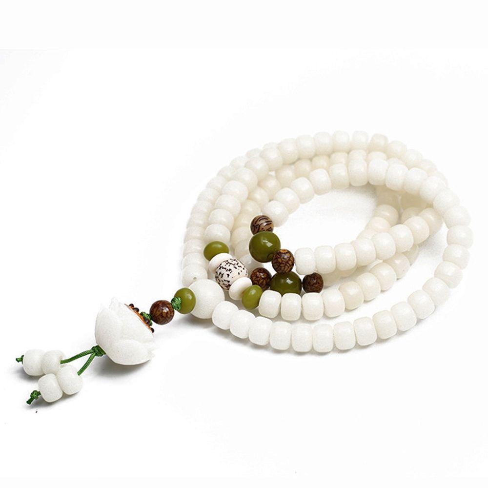 Tassel Ethnic Necklace Bodhi Bracelet Beads Bracelets Chinese Style Bracelets White  Bracelets
