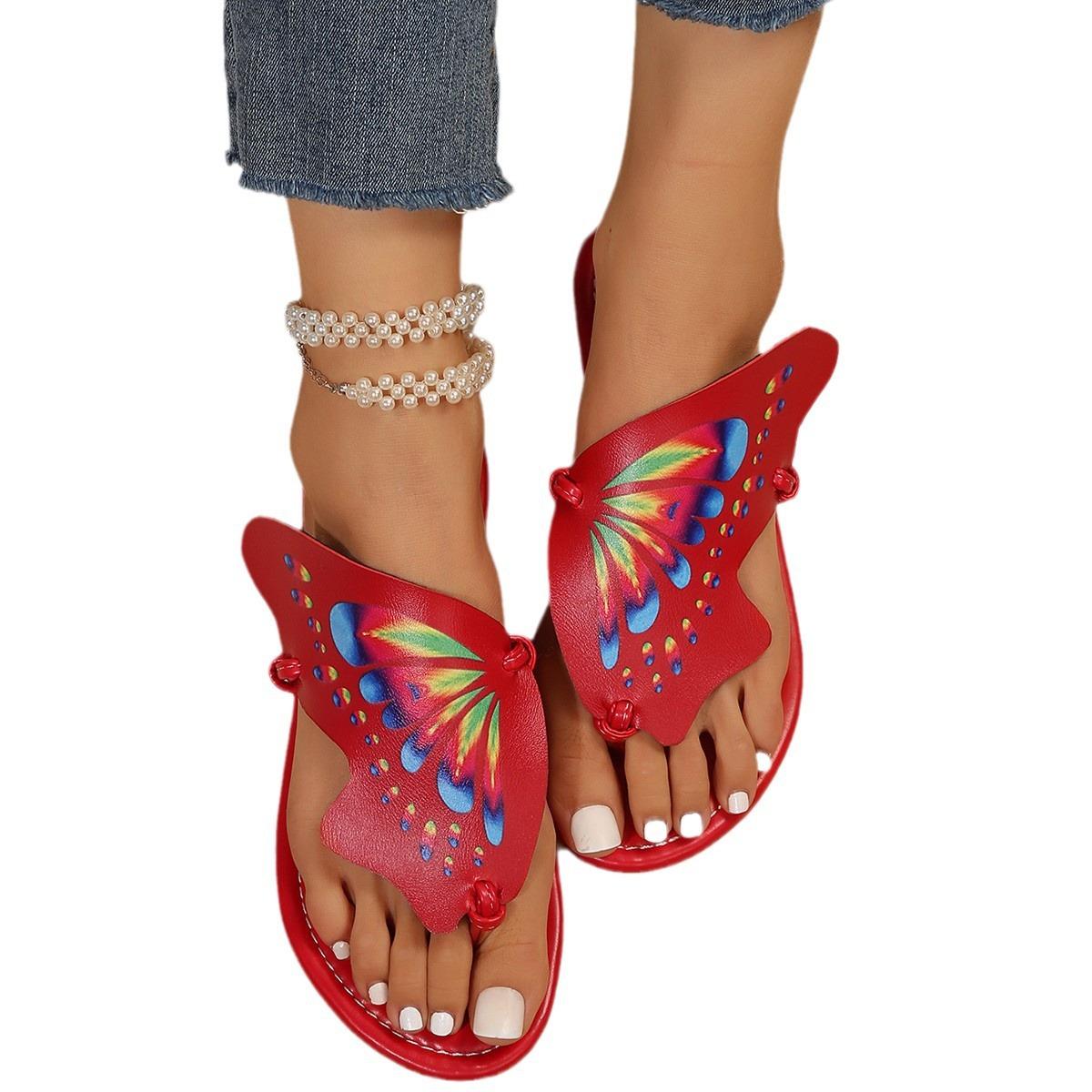 Летние полые дышащие плоские тапочки — фото 6