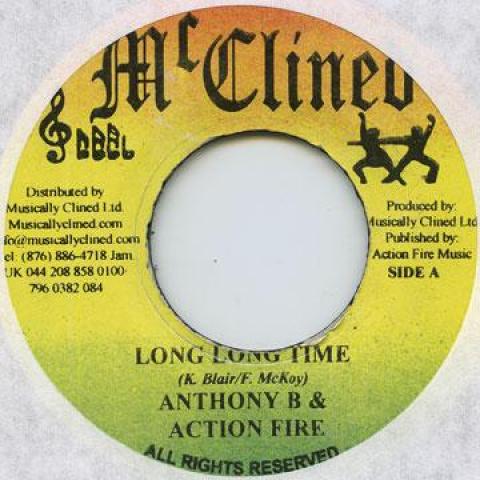 7inch Record ANTHONY B, ACTION FIRE / TURBO FLEX - Long Long Time / Famer Rack McClined 2004 Jamaica Reggae, Ska & Dub