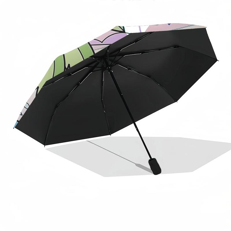 1pc Hello Kitty Automatic Opening/Closing Umbrella with Nautical Theme, Portable Three-Fold Design, 8-Bone Iron Frame, Outdoor Umbrella, Ideal Gift fo