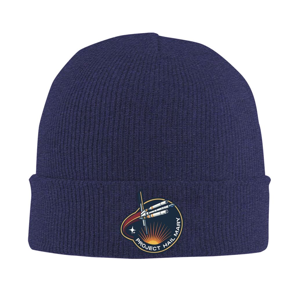 Project Hail Mary Missionsaufnäher Strickmütze Damen Unisex Mütze Herbst Winter Mütze Häkelmützen