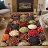 Multiple sizes Various spices arranged neatly Carpet for Living Room Bedroom Sofa Home Decor Rus Non-slip Floor Mat Luxury Gift