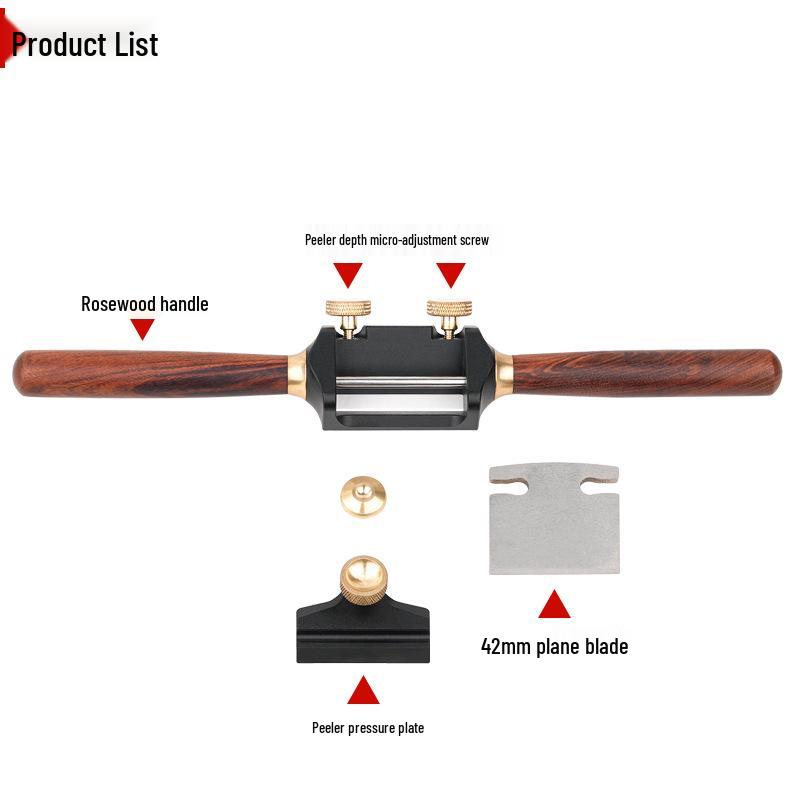 Adjustable Woodworking Bird Plane for Curved and Straight Edges - Mini Shaping Tool with Flat and Round Bottom