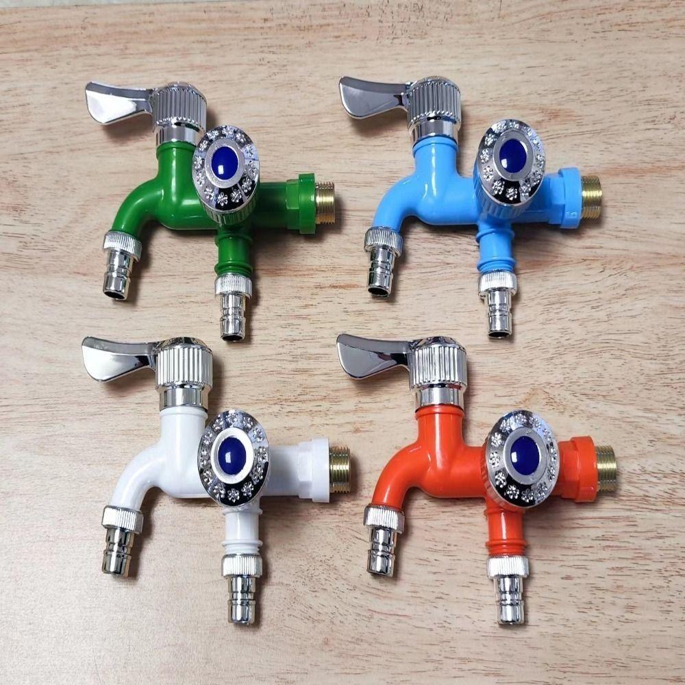 Universal Interface Washing Machine Faucet POM Bronze Multi-function Double Nozzle Water Tap Double Nozzle Faucet