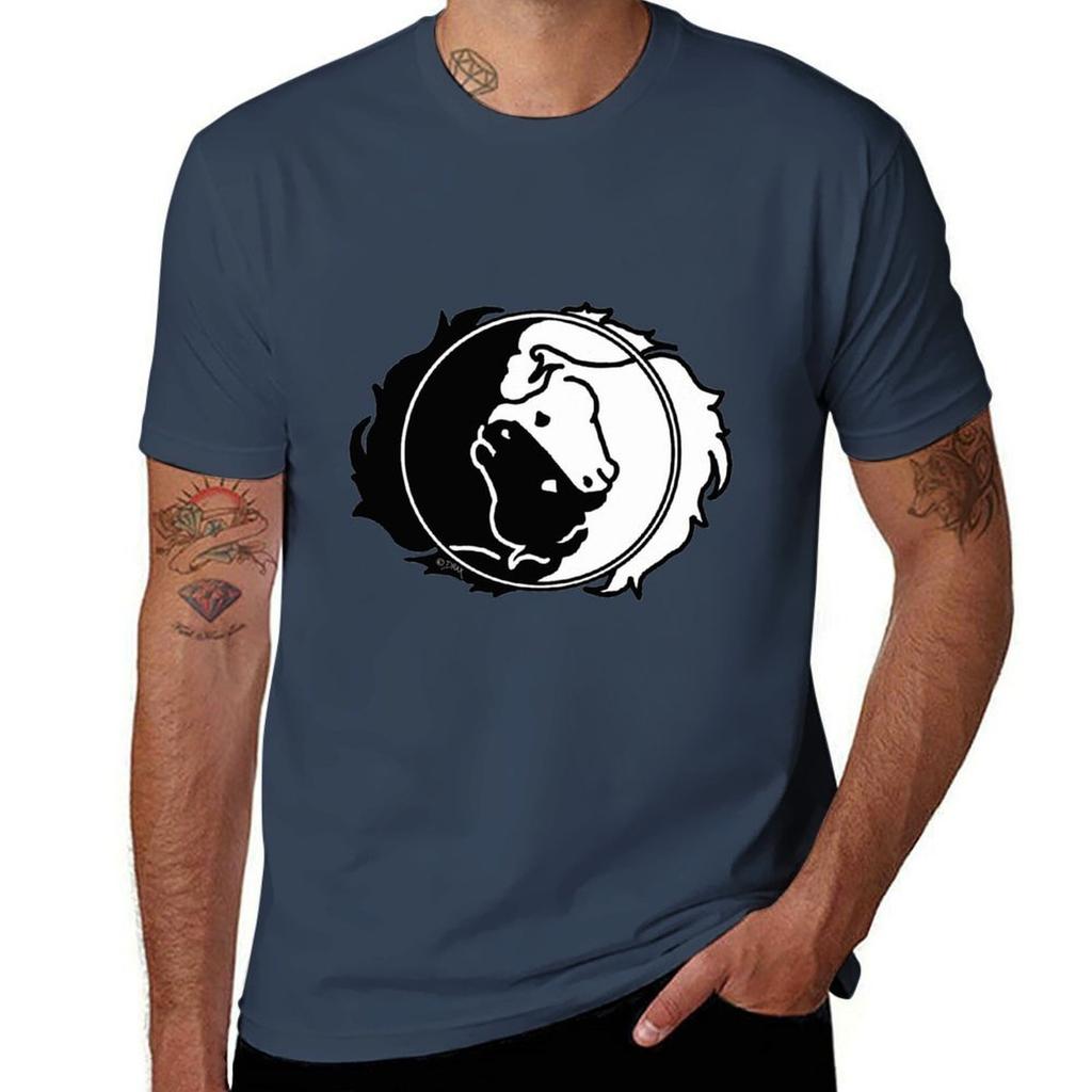 Finding Balance Horse Yin Yang in Black White TShirt Plus Size Lightweight Tee Shirt TShirt
