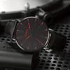 Fashionable and Trendy Men's Business Watches, Minimalist Men's Luxurious Casual Leather Imitation Quartz Watches, Men's Gifts