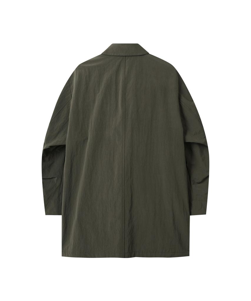 Customellow Khaki Short Mac Coat Cwcas25211Khx