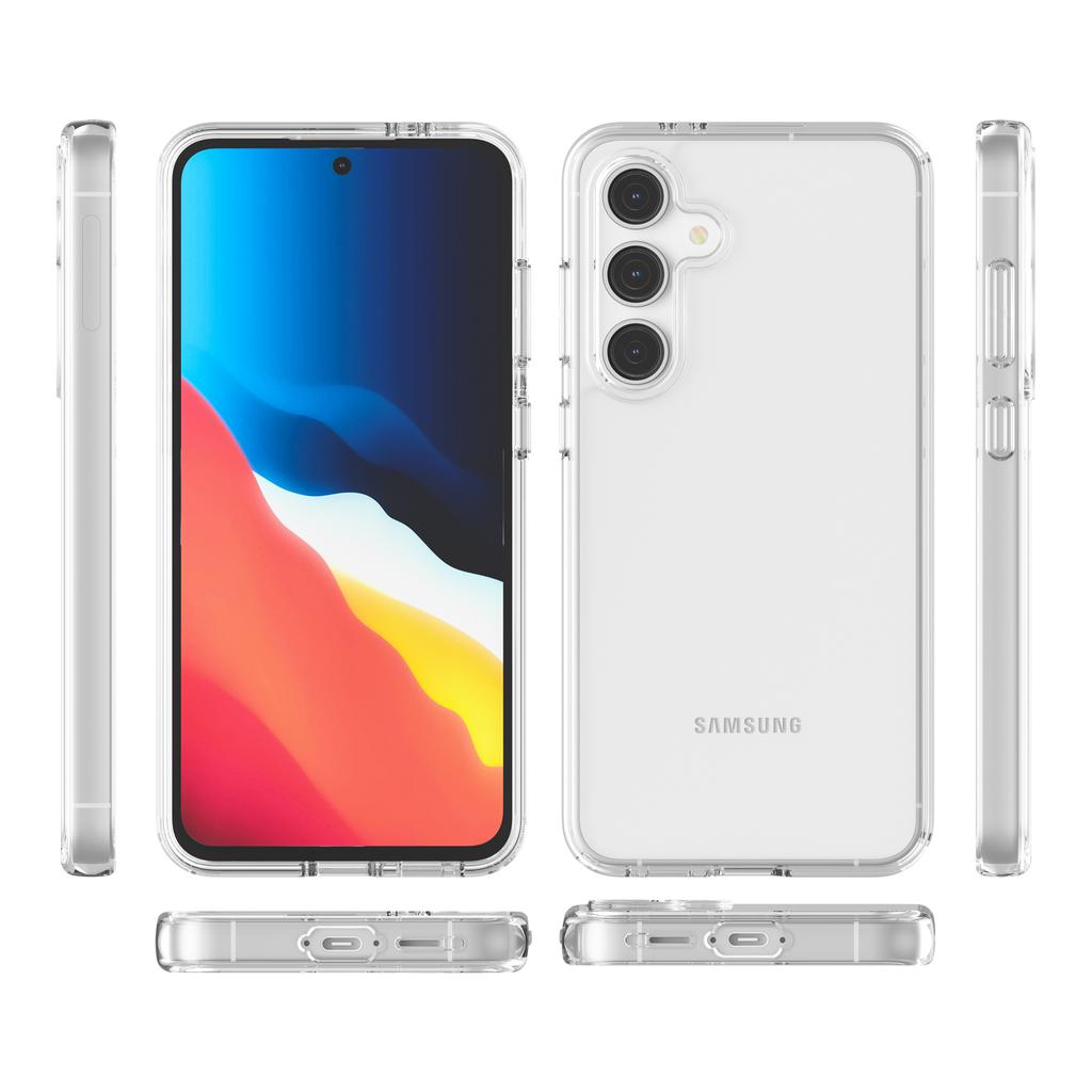For Samsung Galaxy S24 FE Case PC+TPU Shockproof Clear Phone Cover