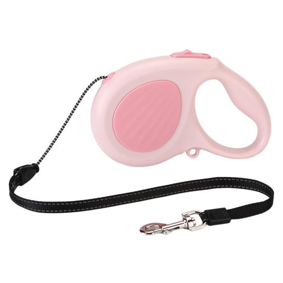 Retractable Dog Leash 16Ft Heavy Duty Nylon Rope Tangle-free Pet Leash Reflective Dog Leash with Handle One Button Control for Small Medium Dogs Walks