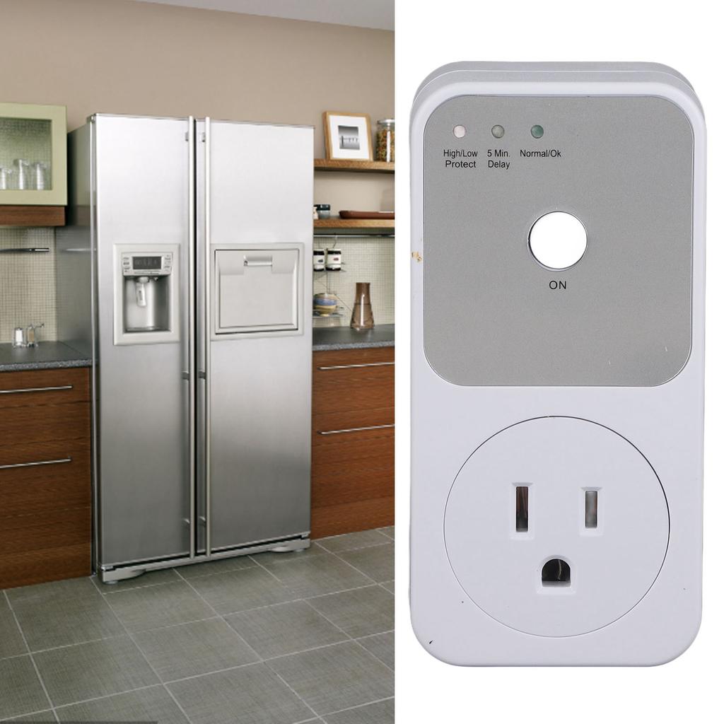 Refrigerator Voltage Protector Electric Multifunctional Washing Machine Protection Socket US Plug AC 120VRefrigerator Voltage Pr