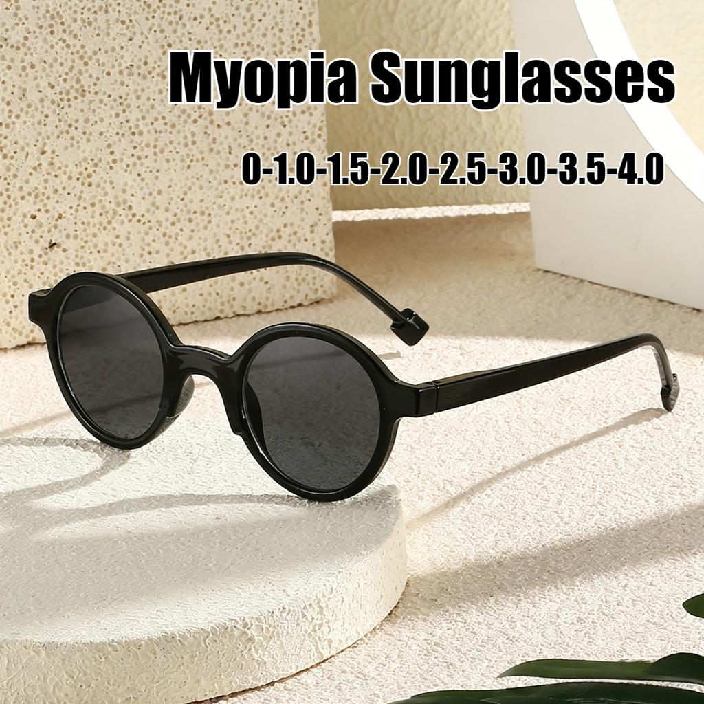 Men's Women's Fashion New Retro Nearsighted Sunglasses Outdoor UV Protection Sunglasses Fashion Round Frame Nearsighted Glasses