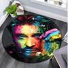 Johnny Hallyday Runder Teppich - Büro Dekorativer Teppich Für Wohnzimmer Schlafzimmer Fußmatte Bodenteppich Computerstuhl Bereichsteppich