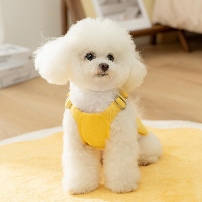 Japanese and Korean Style Autumn and Winter Dog Trendy Cool Tooling Strap Vest Medium and Small Dog Pet Teddy Clothes