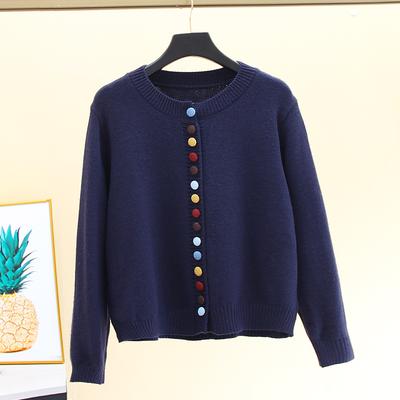 Spring Autumn Women Casual O-neck Full Sleeve Single Breasted Knitted Sweater Cardigans