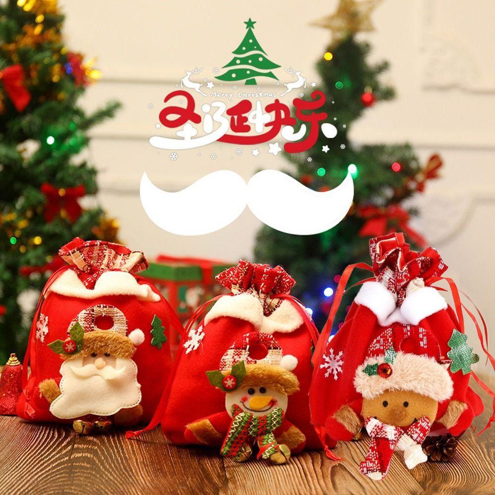 For Home Decorations Christmas Handbags Kids Candy Bags Christmas Tree Ornaments Storage Bags