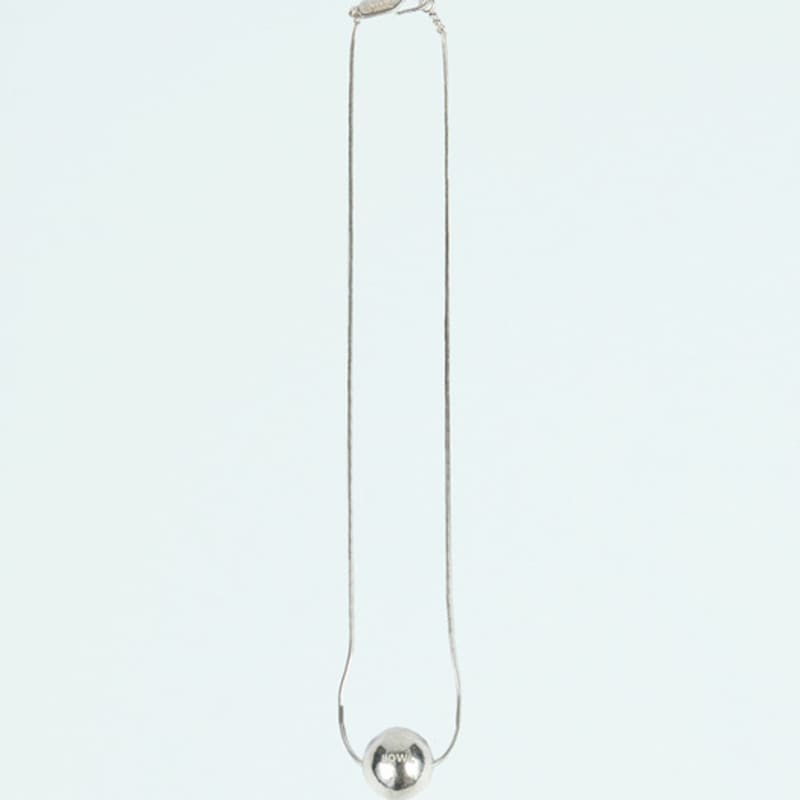 lowool Big ball silver necklace