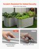 Metal Raised Garden Bed, 1.2 X 0.6 X 0.6 M Oval Outdoor Galvanized Planter Garden Box, Open Bottom Design, Large Planter Raised Bed for Growing