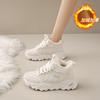 Fashion thick-soled velvet dad shoes for women 2 new winter thickened warm leisure sports