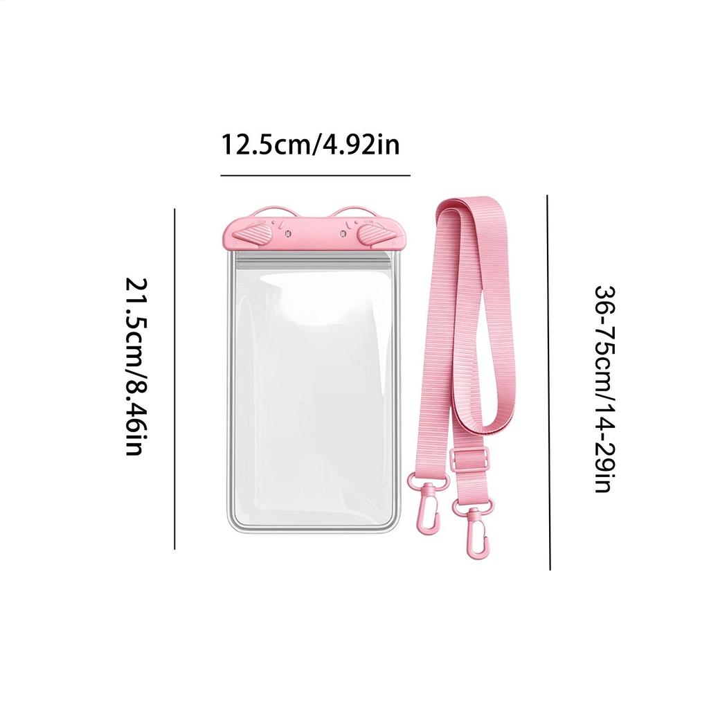 Universal Waterproof Phone Pouch Large Touch Screen double-layer Seal Dry Bag Diving Swimming Case with Lanyard Beach Vacation